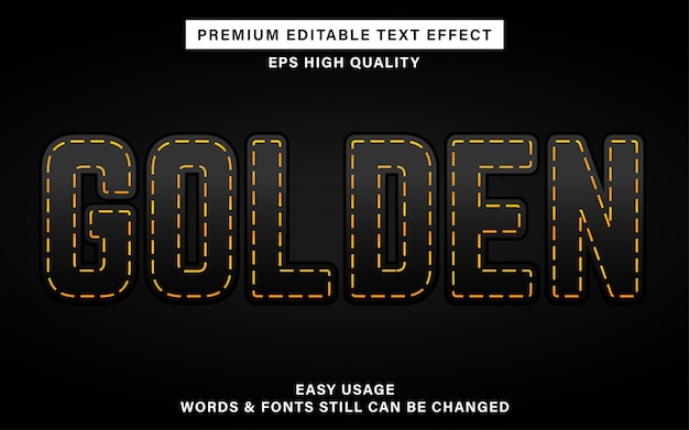 Золотой текстовый эффект
