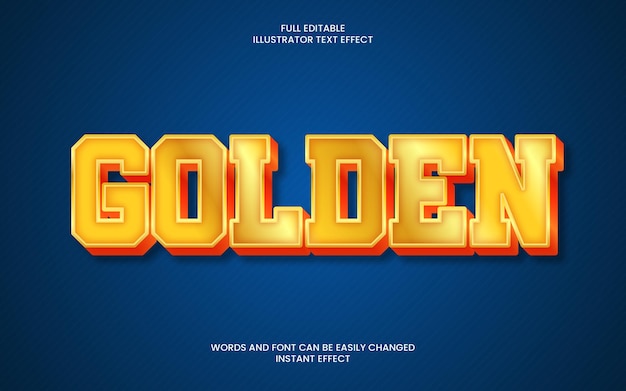 Vector golden text effect