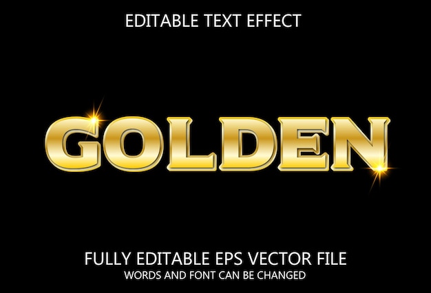 Golden text effect