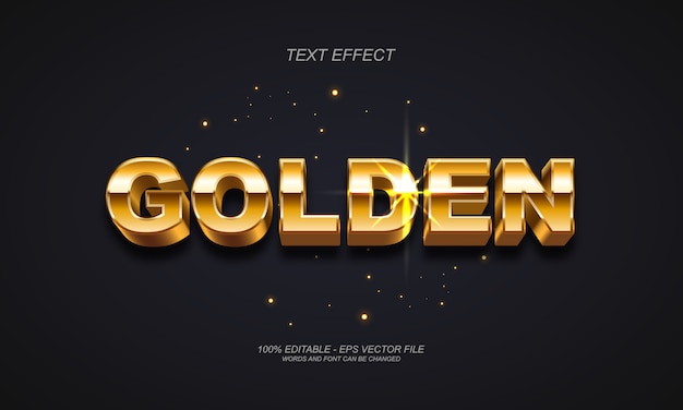 Vector golden text effect