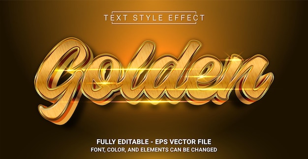 Golden Text Style Effect Editable Graphic Text Template