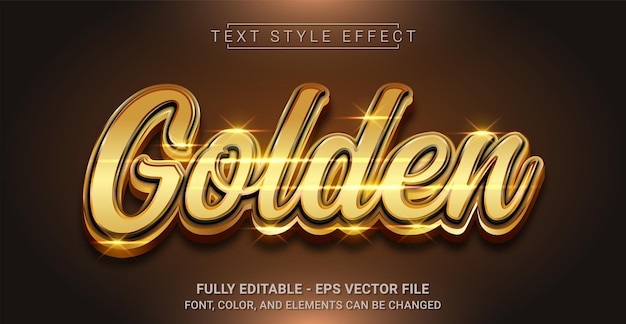 Golden Text Style Effect Editable Graphic Text Template