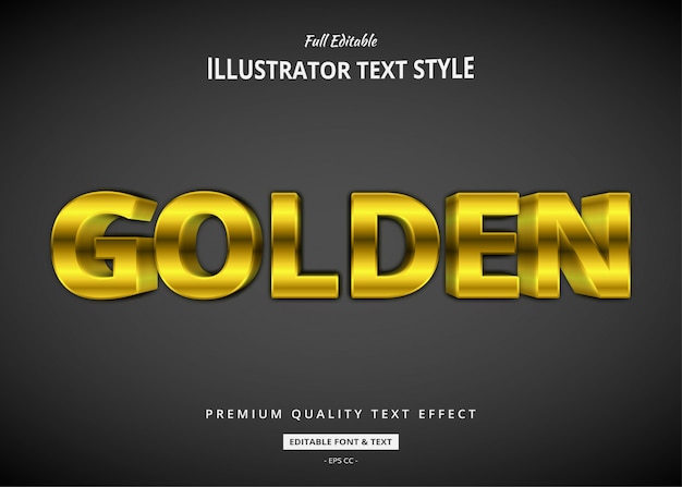 Golden text style effect