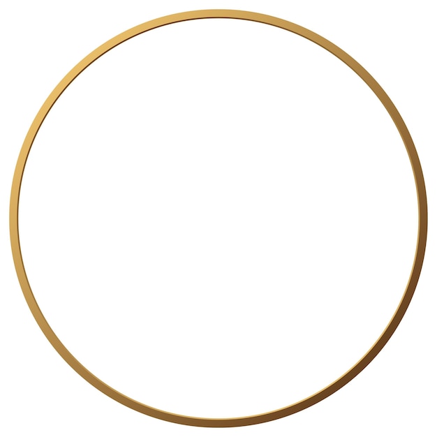 Вектор Золотое тонкое кольцо с градиентом на белом фоне клипарт