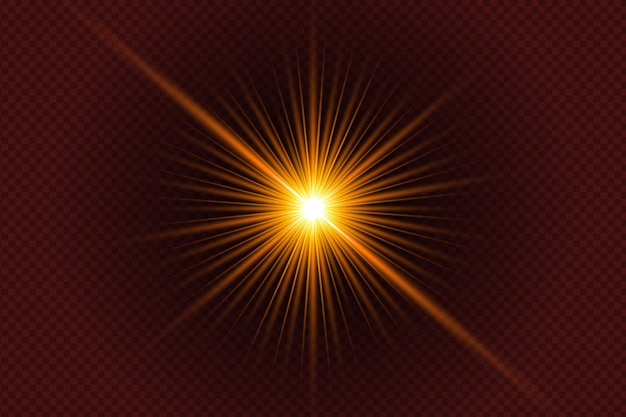 Golden transparent light lens flares streaks.