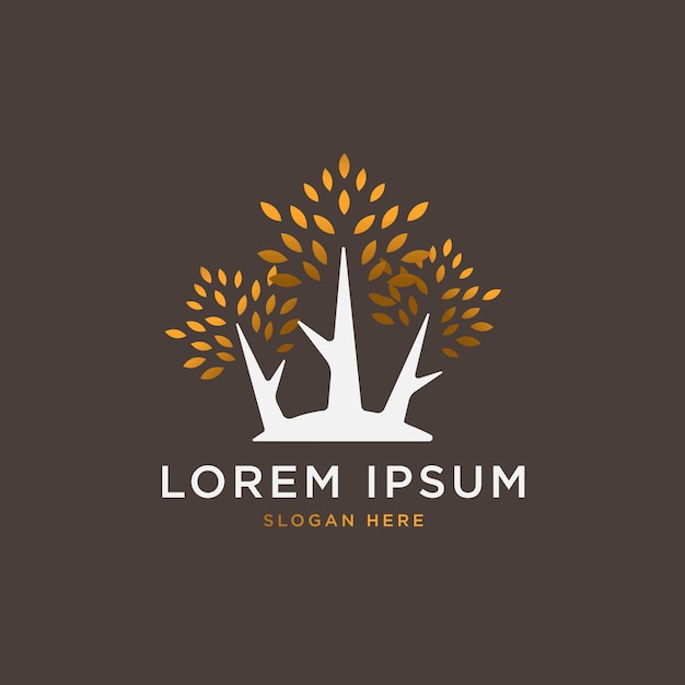 Golden tree forest logo