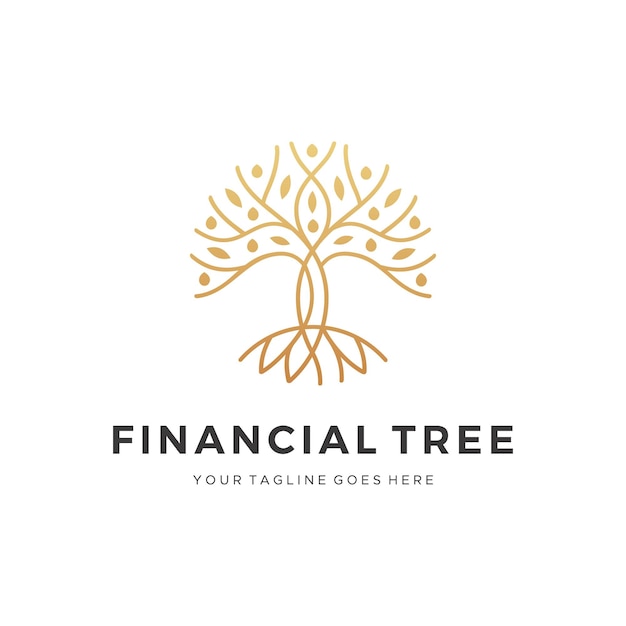 golden tree logo for financial company