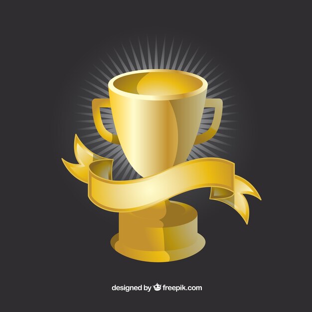 Vector golden trophy