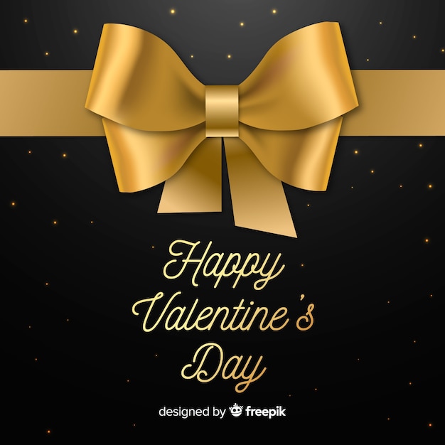 Vector golden valentine's day background