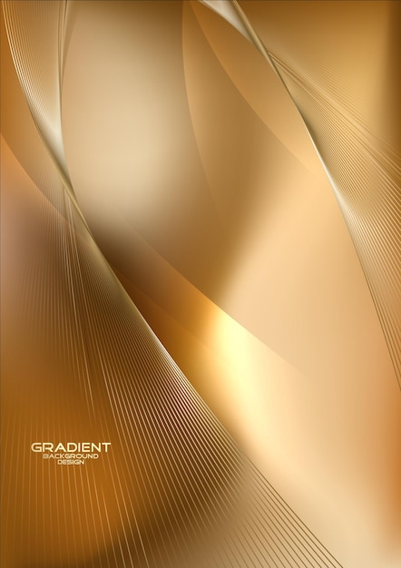 Golden vector gradient background design