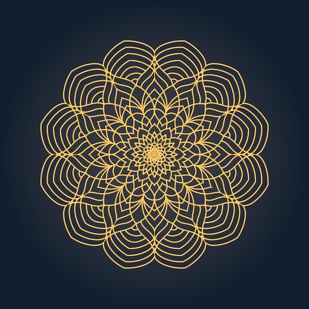 Golden Vector Mandala Design Mock up