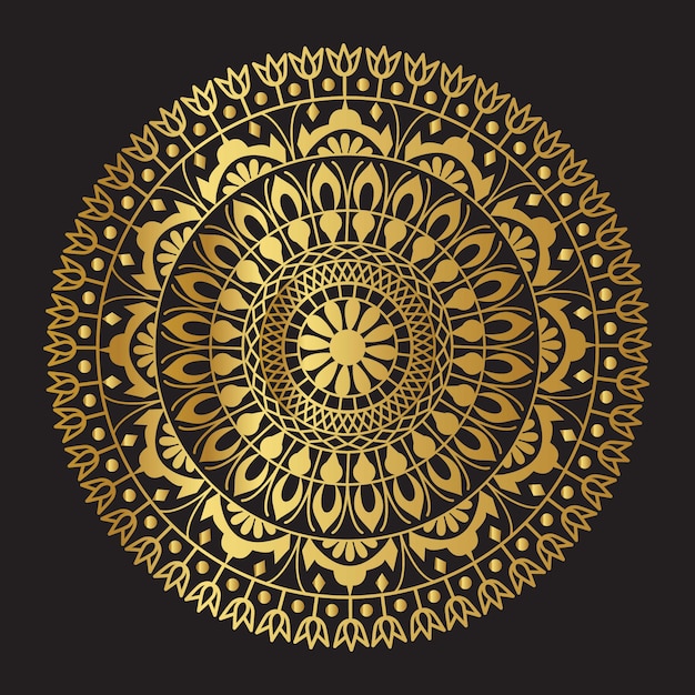 Mandala d'oro vettoriale