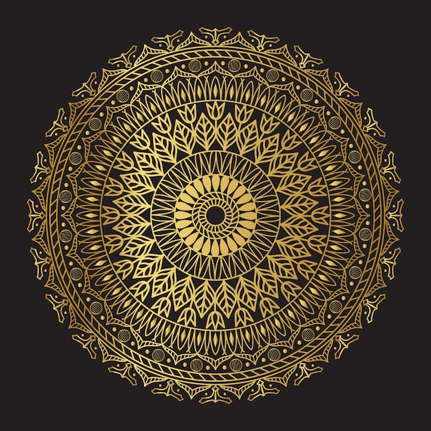 Mandala d'oro vettoriale