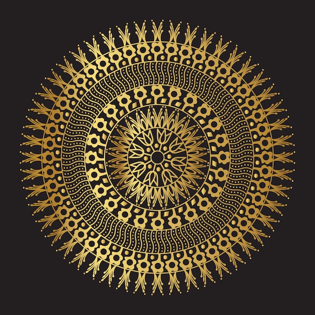 Mandala d'oro vettoriale