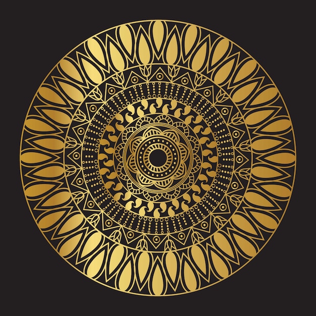 Golden vector mandala