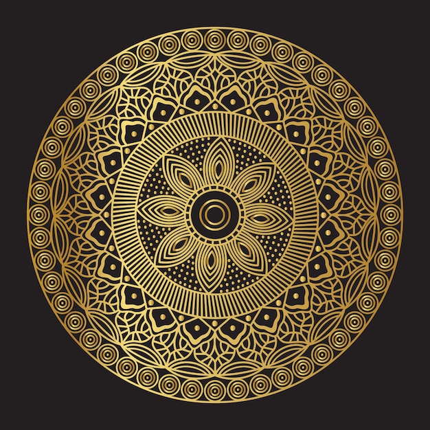 Mandala d'oro vettoriale