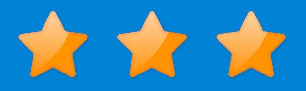 Golden vector star stars icon for review product