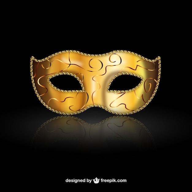 Vector golden venetiaans masker