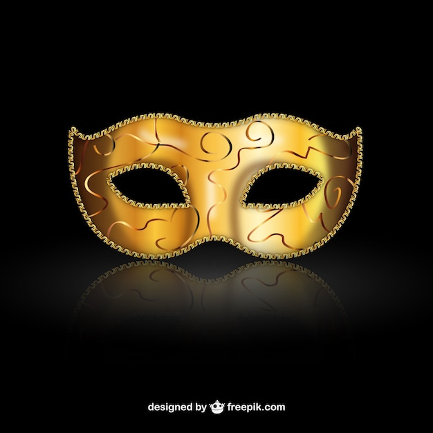 Vettore maschera d'oro veneziano