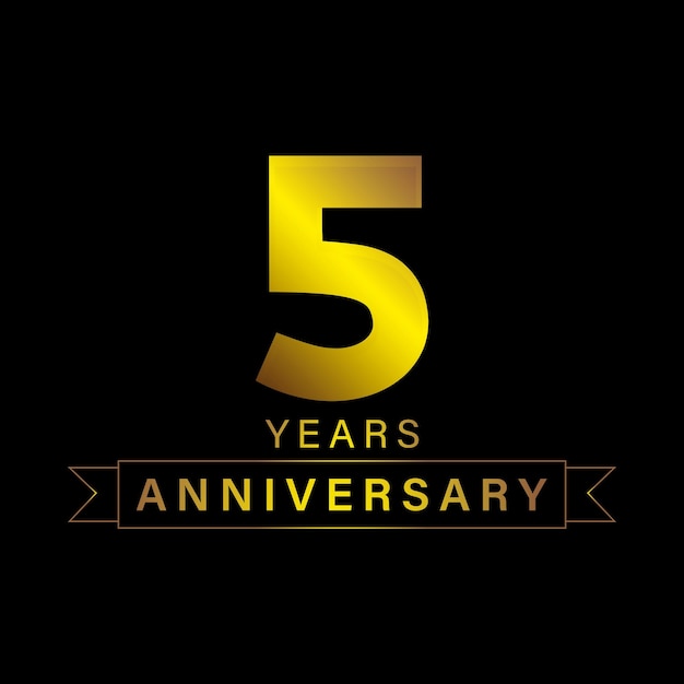 Premium Vector | Golden vintage anniversary logo