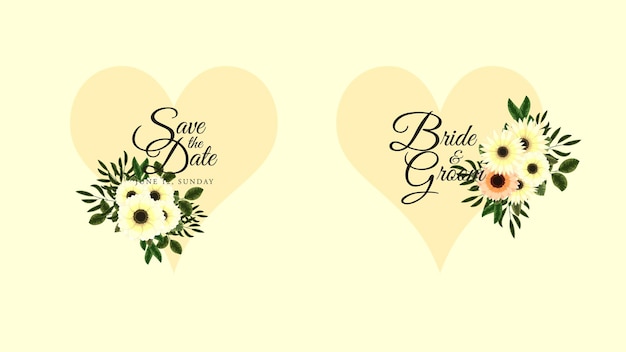 Золотая винтажная этикетка из цветочных рамок в подробном стиле для свадебных приглашений в социальных сетях