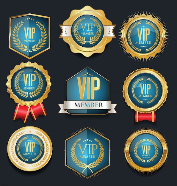  golden VIP badges