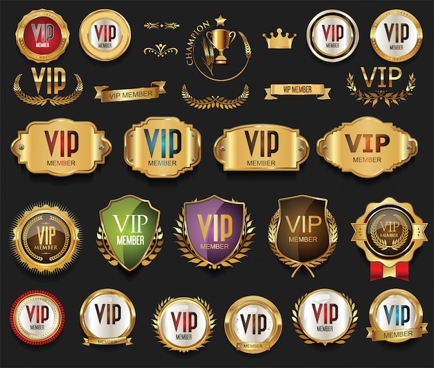 Golden VIP labels