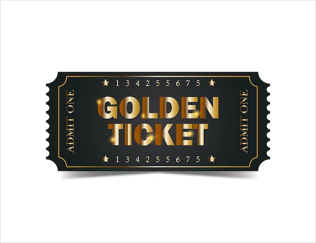 Golden vip ticket