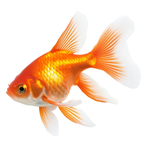 Goldfish figure body style white background