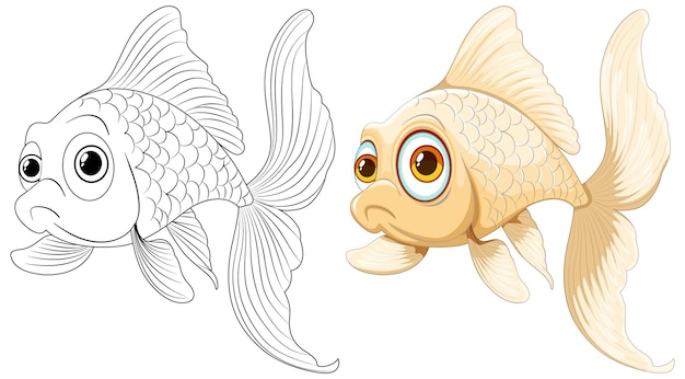 Goldfish Illustration From Sketch to Color