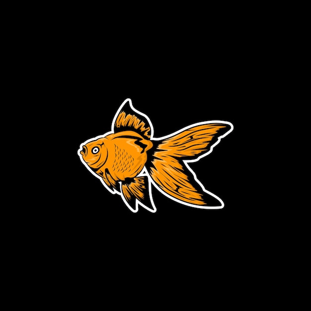 Vector goldfish logo