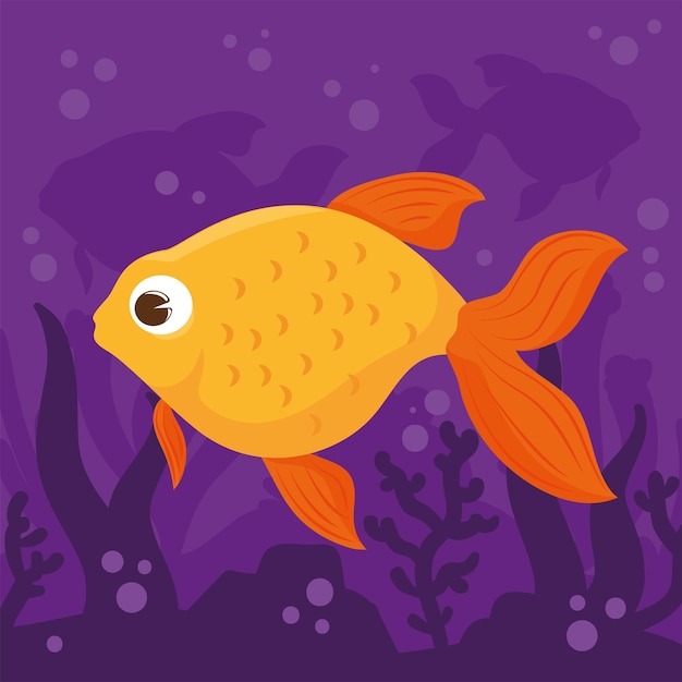 Goldfish sea cartoon