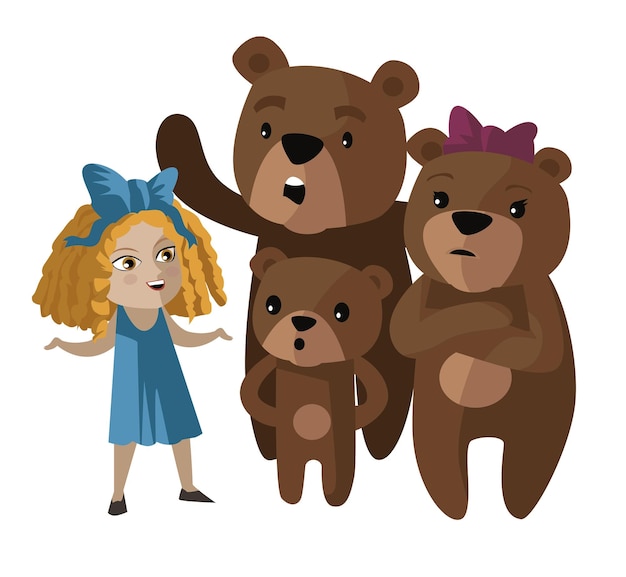 История о Золотой волоске и трёх медведях