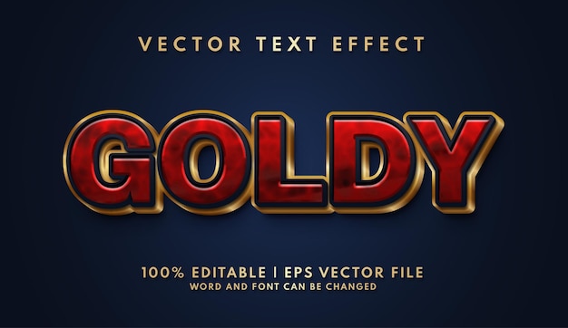 Vector goldy and textured editable text effect