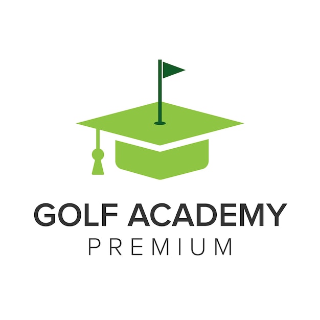 Modello di vettore dell'icona del logo dell'accademia di golf