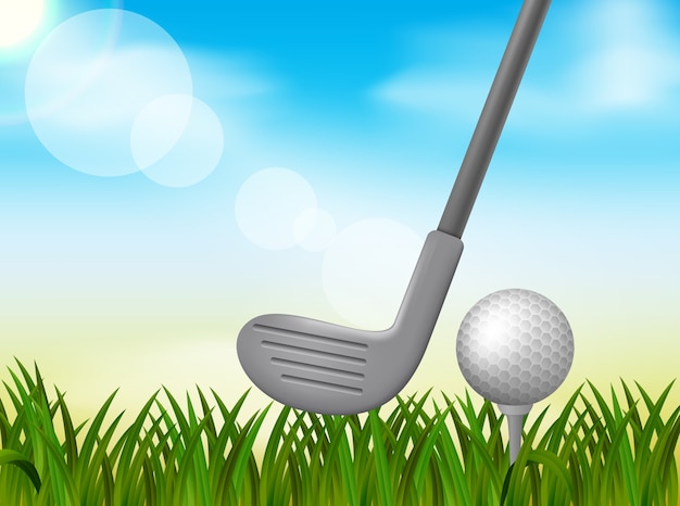 Illustrazione di sfondo golf