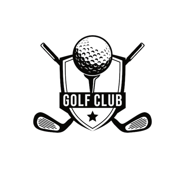 Vector golf badge vector illustratie sport grafische sjabloon in embleem stijl