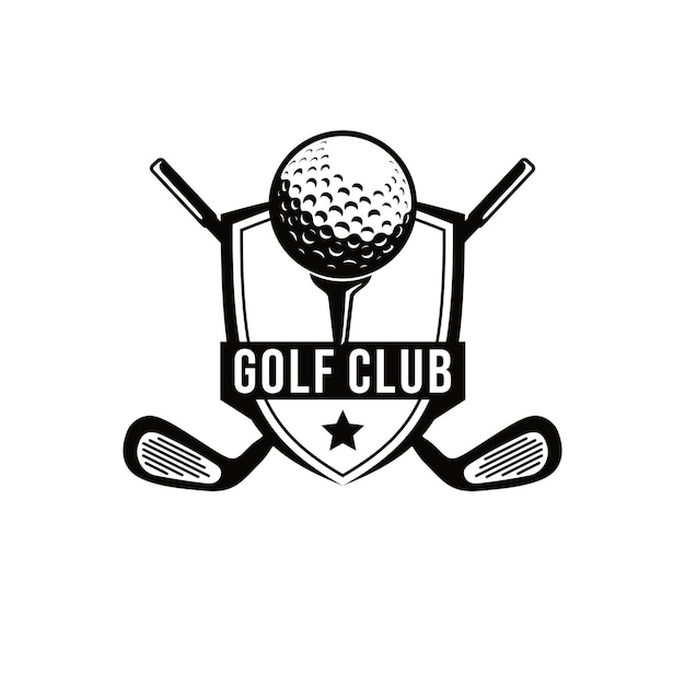 Golf badge vector illustration sport graphic template in emblem style