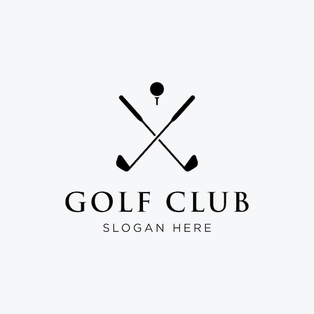 golf ball and club design and golf course logo design logo for professional golf team golf club tournament business event