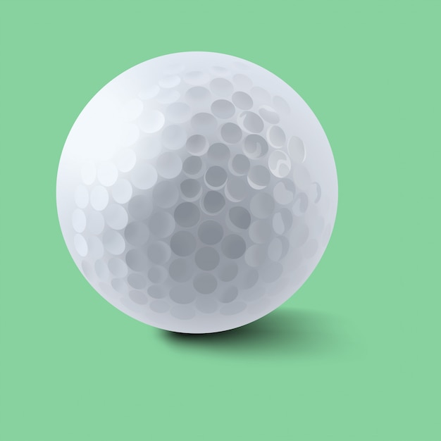 Premium Vector | Golf ball on green background