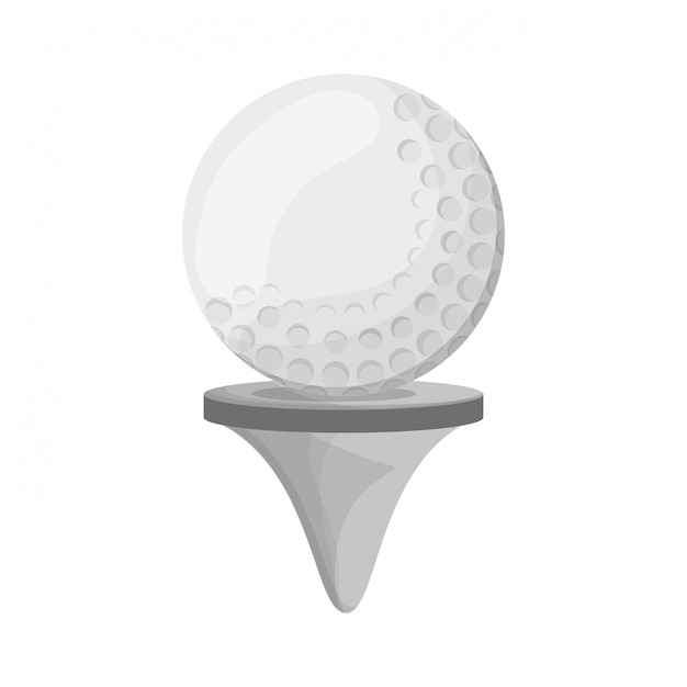 Golf ball on holder symbol