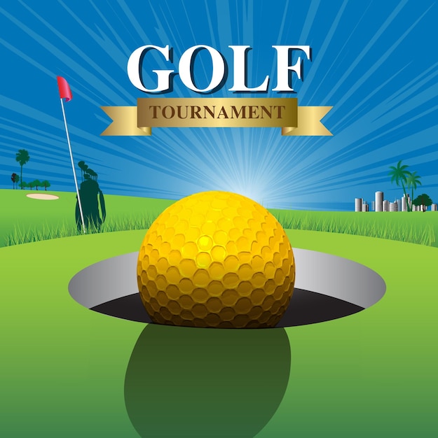 Golf ball in hole Converted