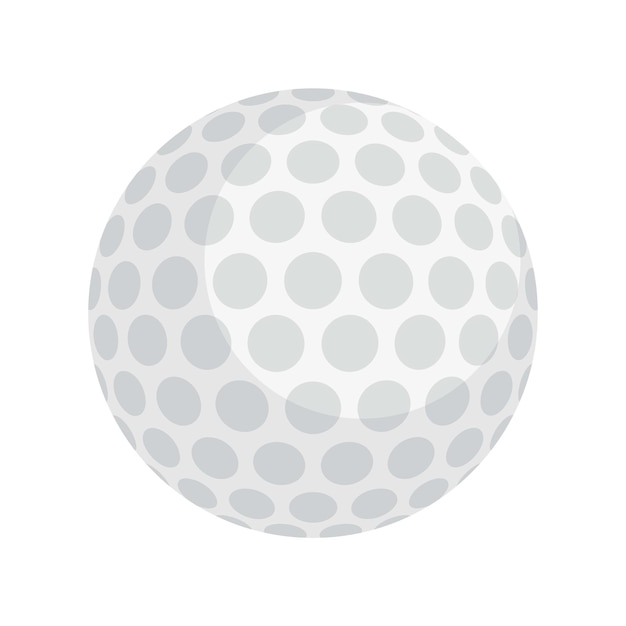 Vettore icona della pallina da golf illustrazione piatta dell'icona vettoriale della pallina da golf per il web design