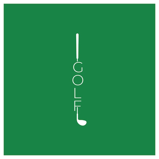 Vector golf ball logo golf stick logo for professional golf team golf club tournament golf store business