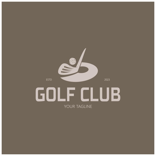 Golf ball logo Golf stick logo for professional golf team golf club tournament golf store business