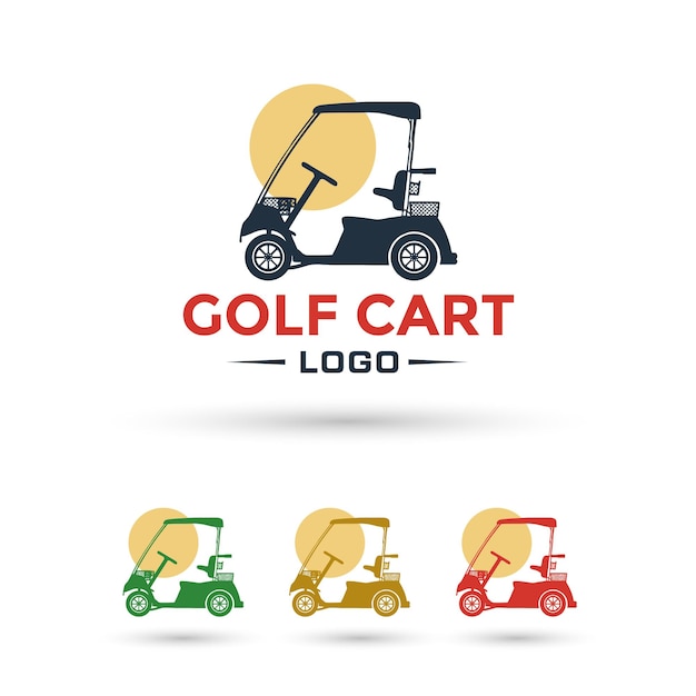 Vettore logo del carrello da golf