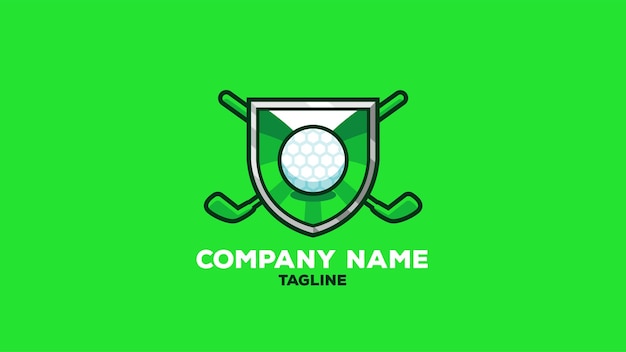 Vector golf cartoon logo