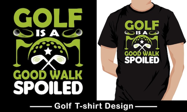 Golf citaat t-shirt ontwerp, typografie bewerkbare vector