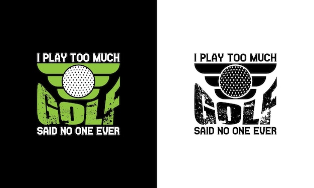 Vector golf citaat t-shirt ontwerp, typografie