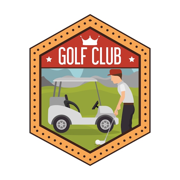 Vettore disegno del golf club